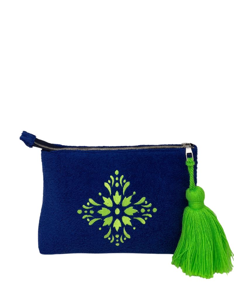DLD Beach Terry Clutch Royal Blue