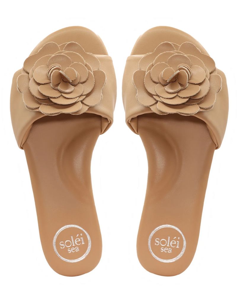 Dahlie Petal Slide Sandal Bistro