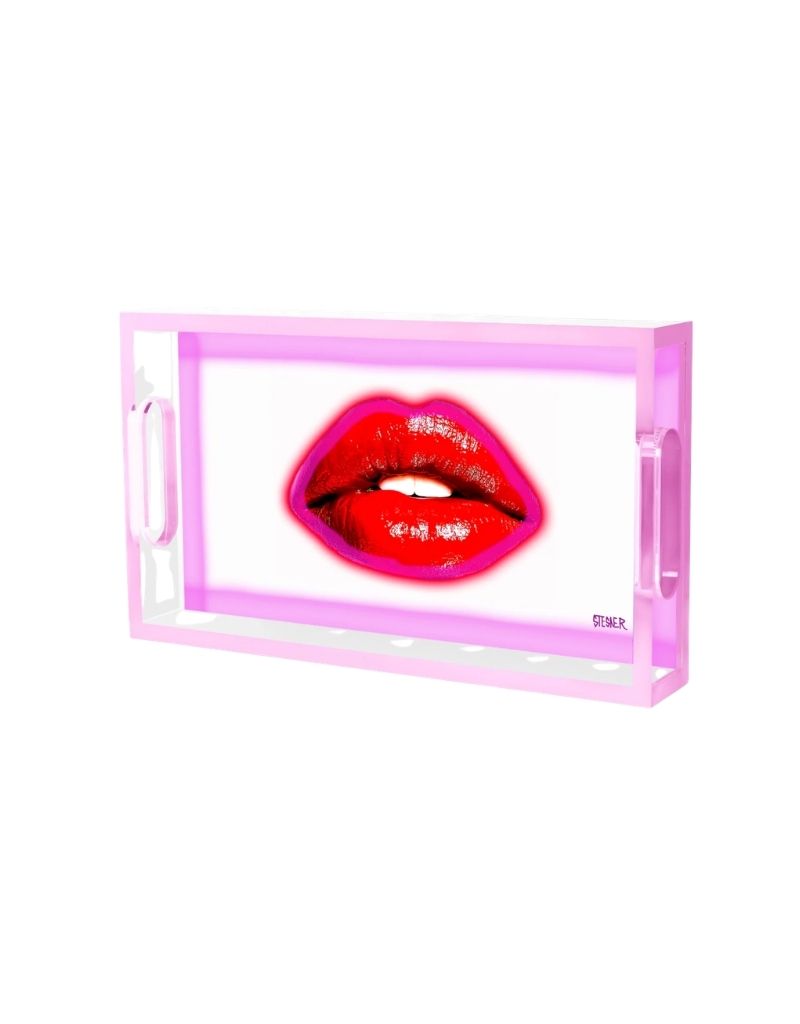David StesnerArthouse Daydream Kiss Acrylic Small Rectangle Tray