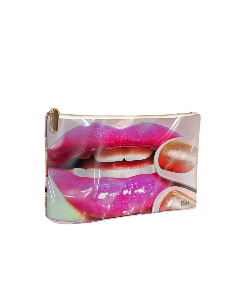 David Stesner Arthouse David Stesner Arthouse Luscious Lips Medium Makeup Bag Travel Case
