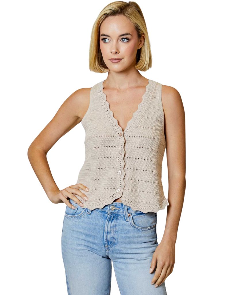 Design History Vest Sweater Twine