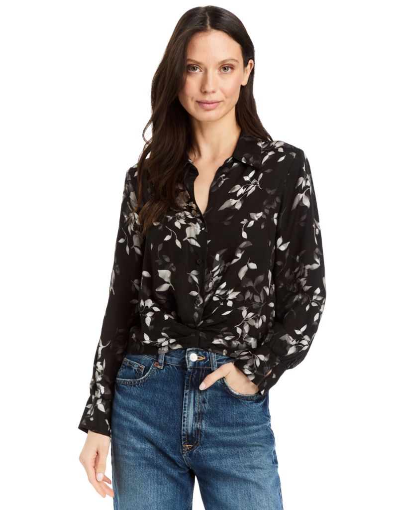 Drew Clothing Nick Barcelona Satin Blouse Black