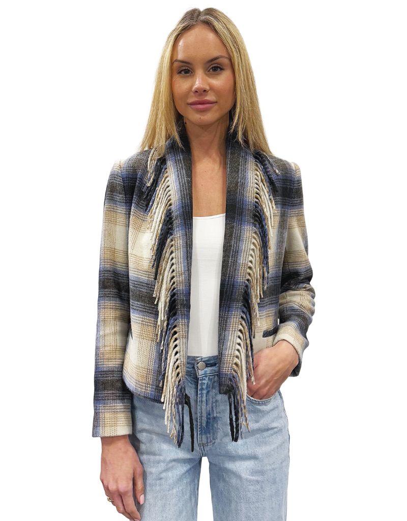 Drew Clothing Warren Blazer Fringe Benefits Indigo