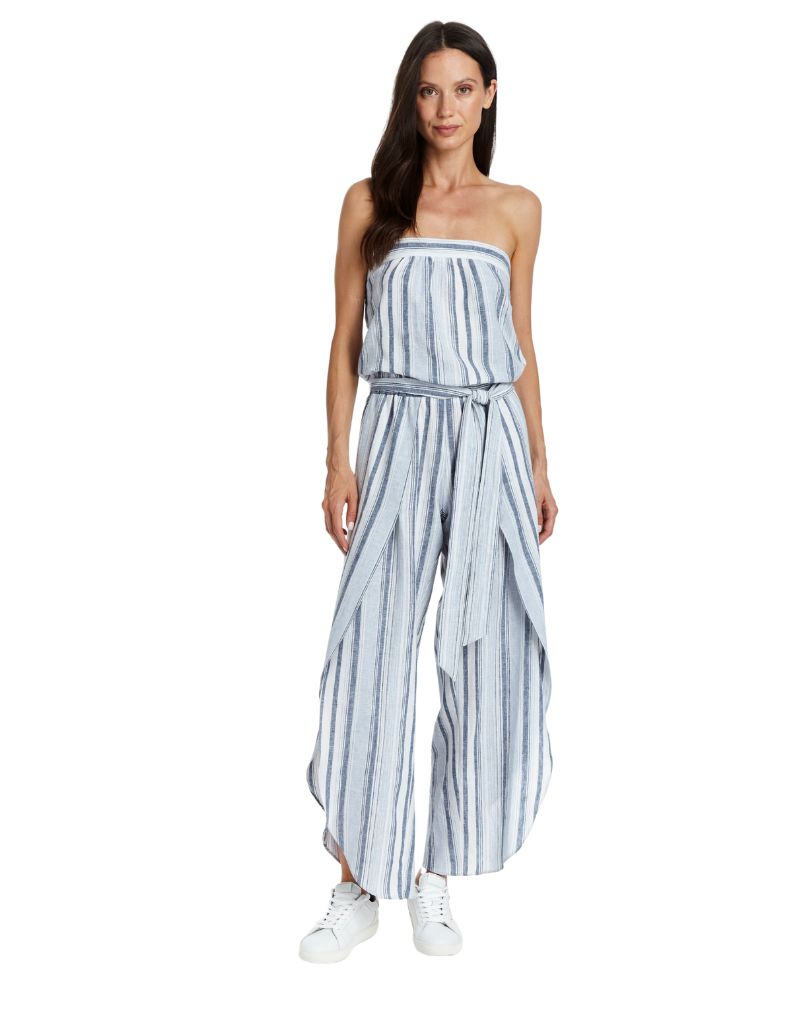 Drew Clothing Emerson Washed Linen Jumpsuit Chambray