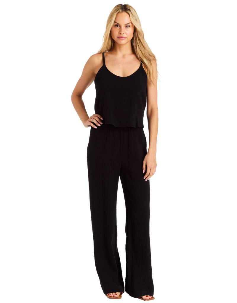 Drew McKenna Gauze Jumpsuit Black