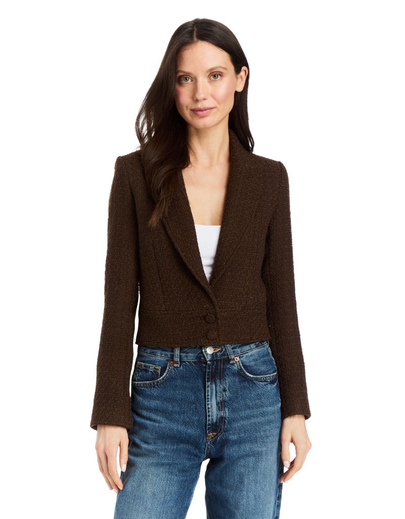 Drew Wisteria Blazer Twisted Tweed Espresso