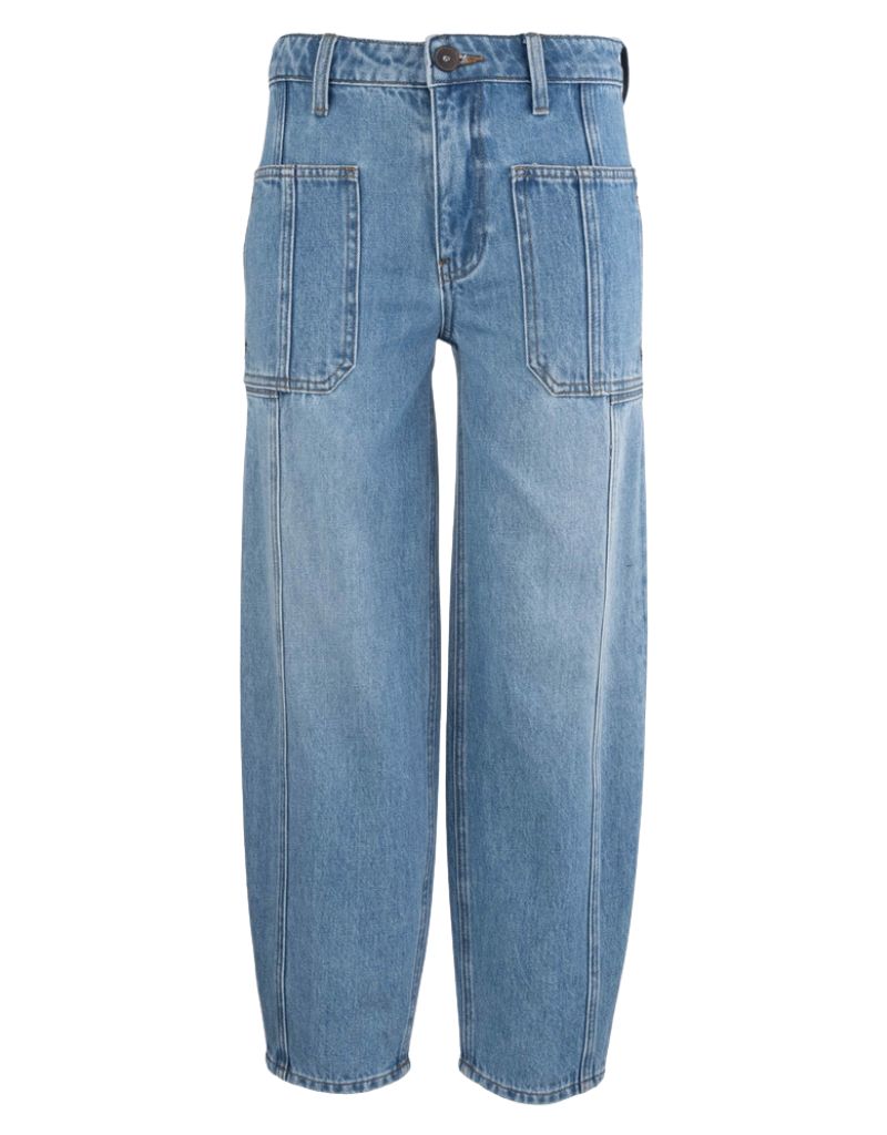 Edyson Alex Straight Taper Leg Front Patch Pocket Medium lelslo Wash