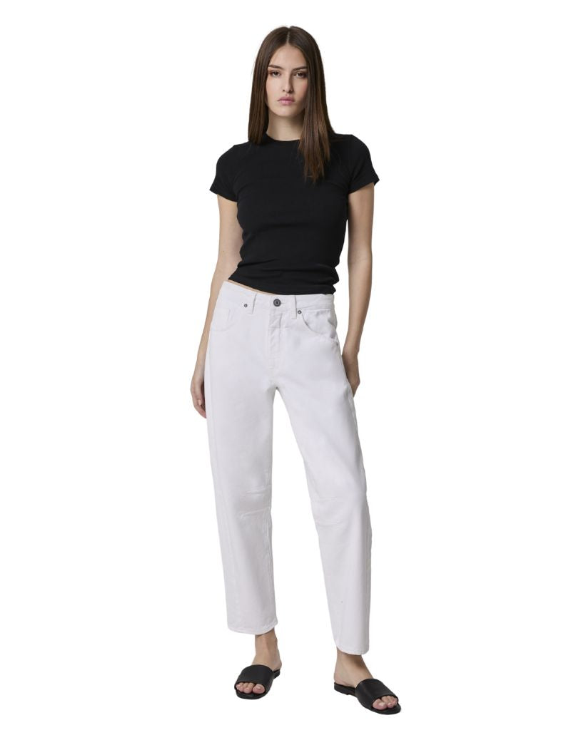 Edyson Jack Barrel Leg Regular Hem Optic White