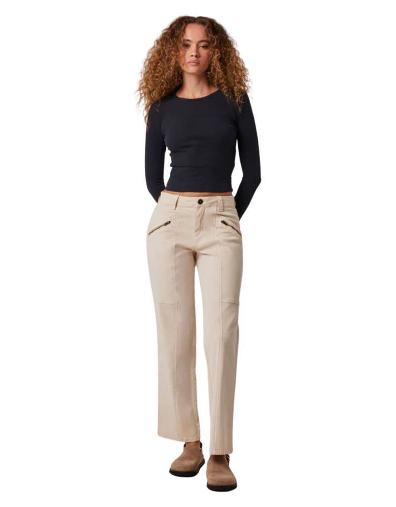 Edyson Stan High Rise Utility Cargo Pant Ecru