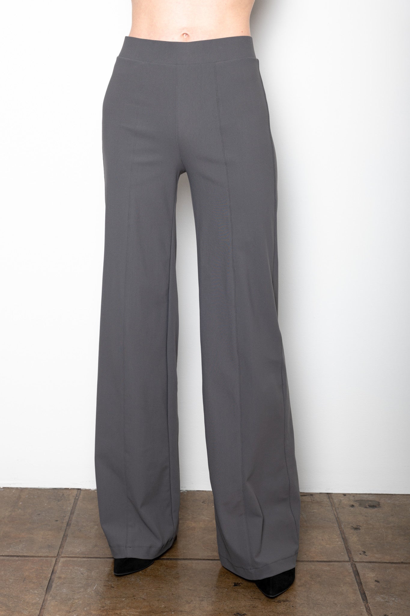 Elaine Kim Rubie Tech Stretch Wide Pants Pewter