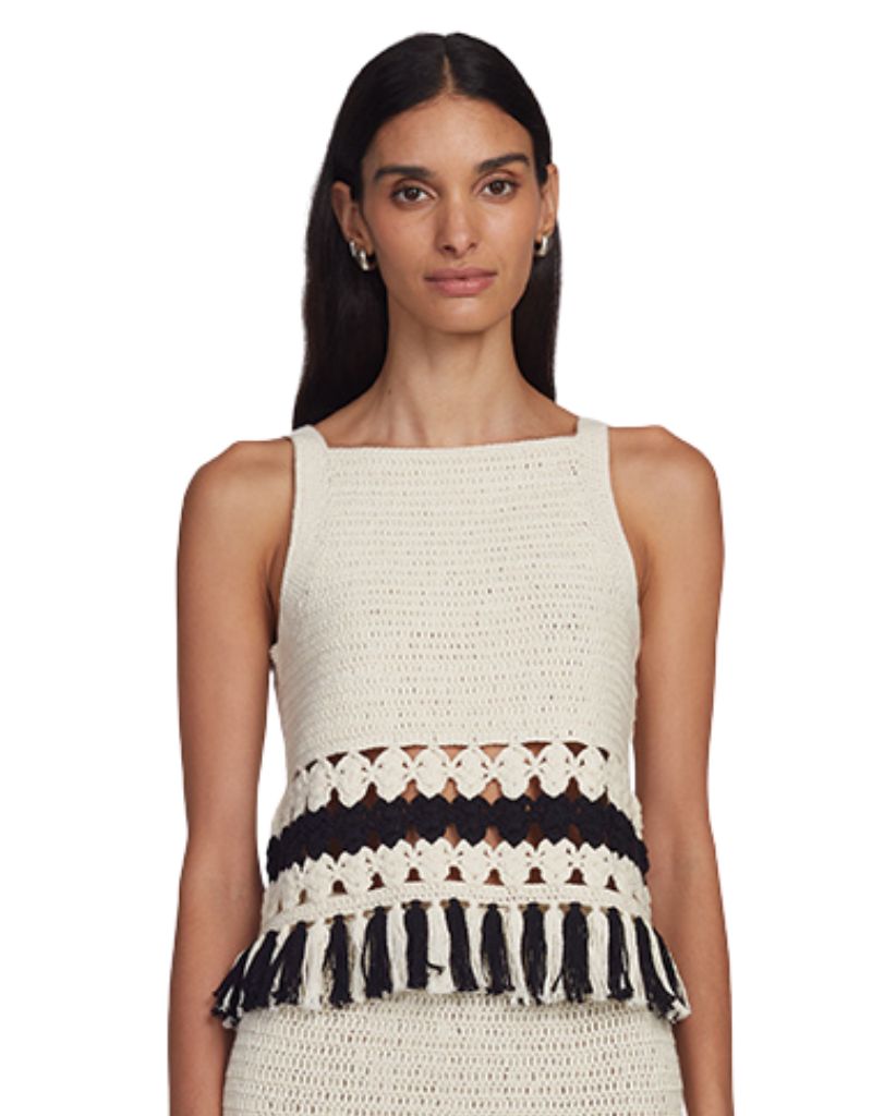 Eleven Six Zelda Top Ivory Black Combo