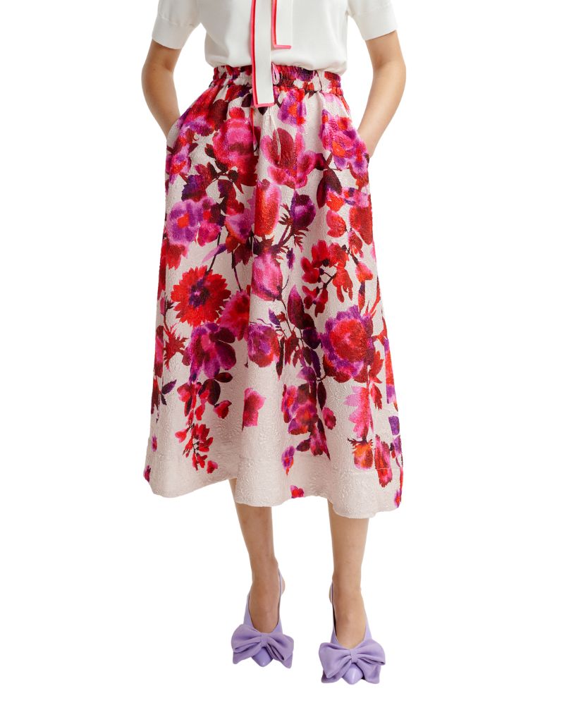 Essentiel Antwerp Harbour Wide A Line Skirt Combo 3 Off White