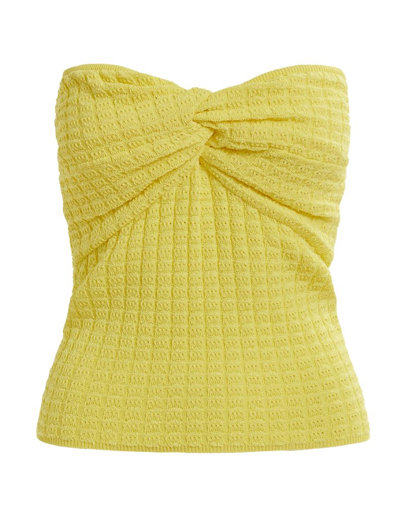 Essentiel Antwerp Holo Knitted Top Lemon Zest