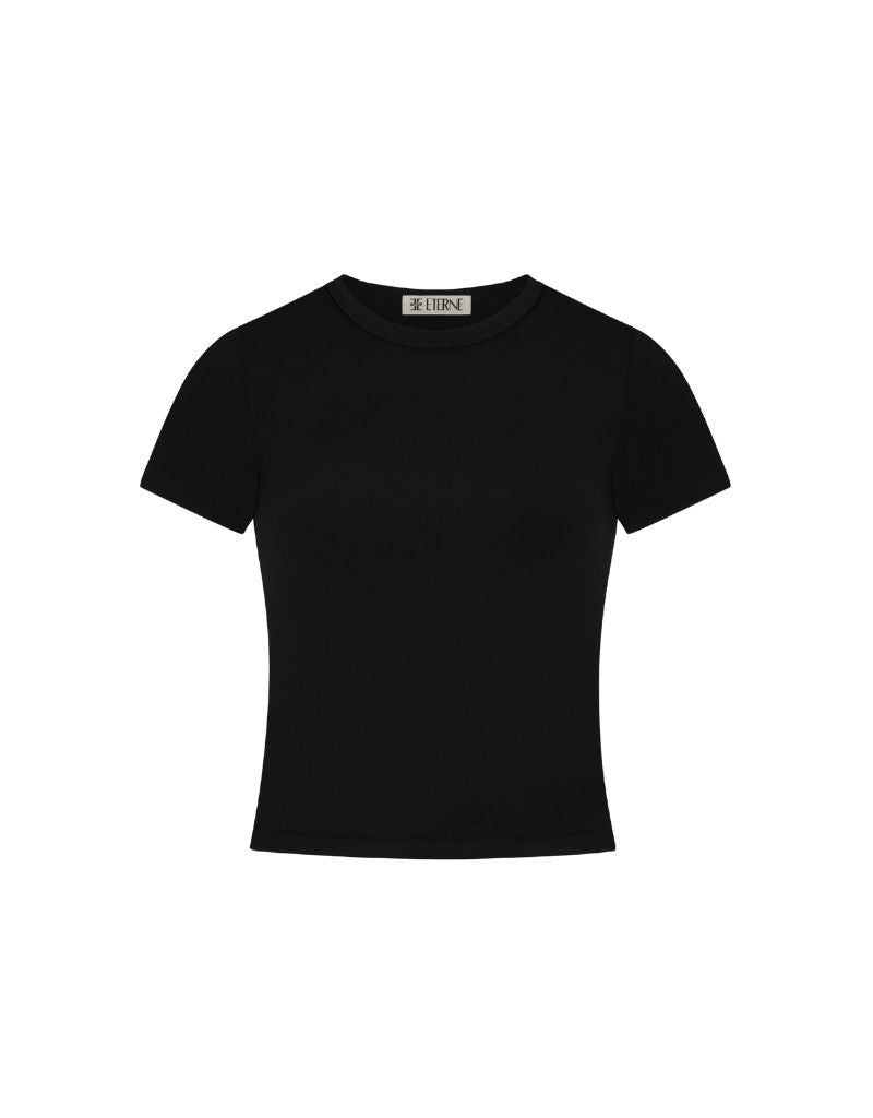 Eterne Short Sleeve Baby Tee CHLOE002 Black