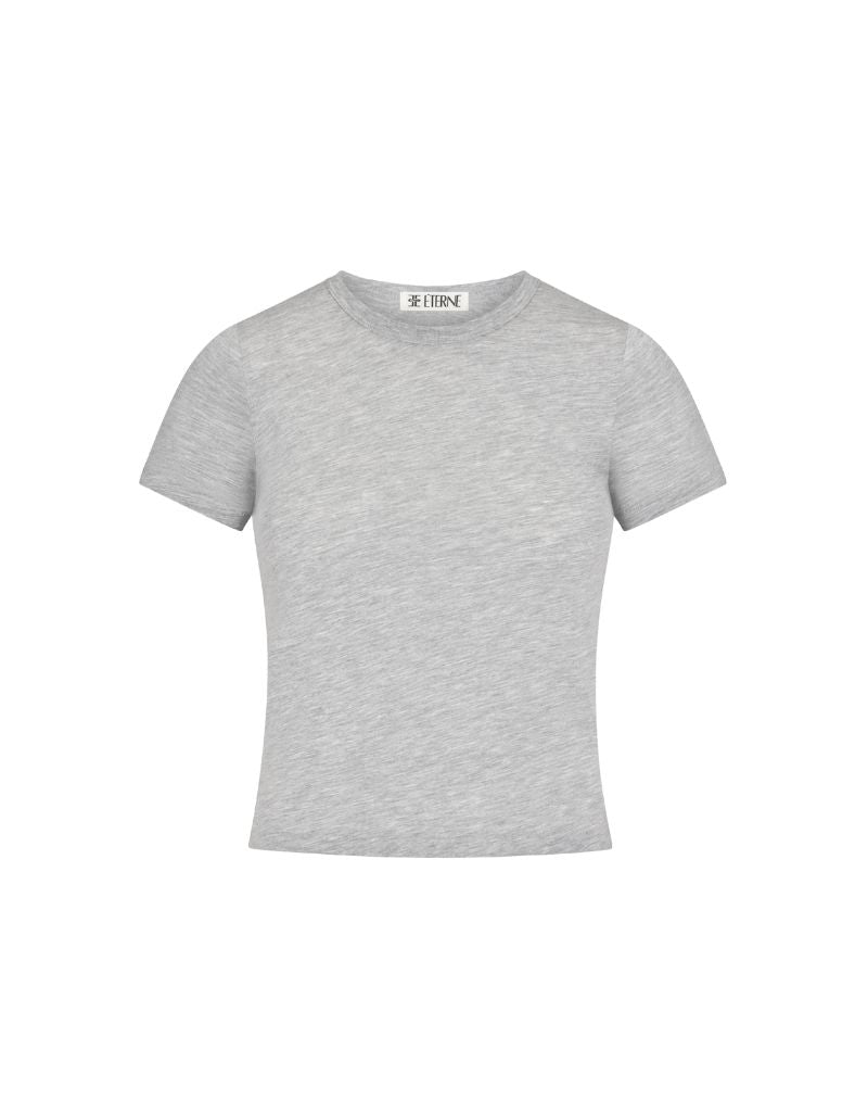 Eterne Short Sleeve Baby Tee CHLOE002 Heather Grey