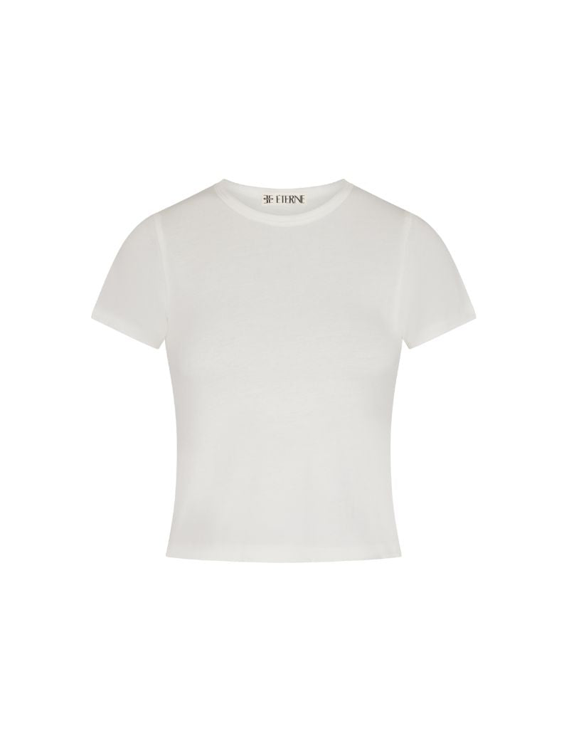 Eterne Short Sleeve Baby Tee CHLOE002 Ivory