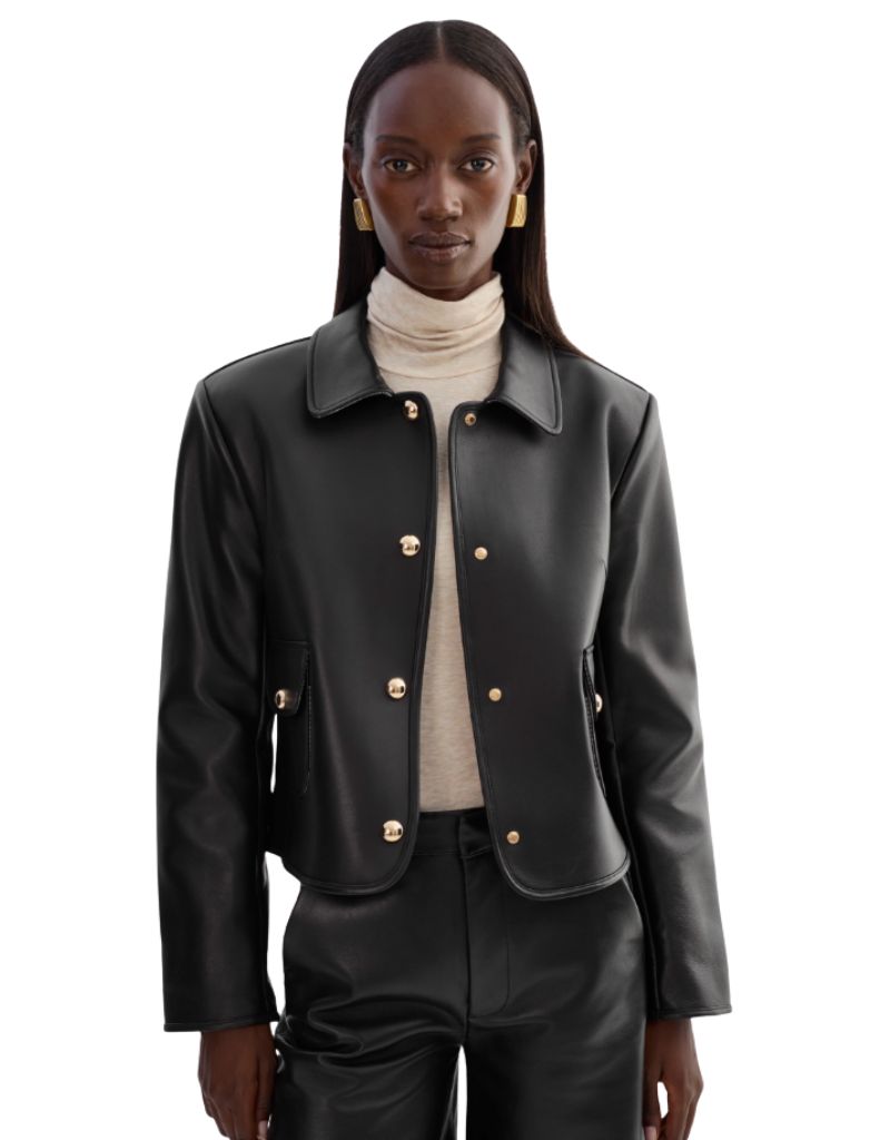 Francesca Leather Jacket Black