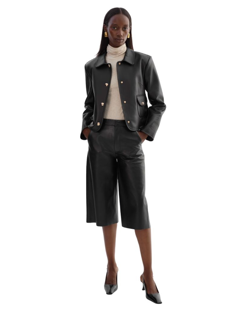 Francesca Leather Jacket Black
