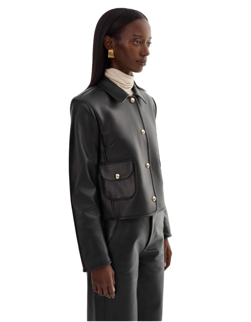 Francesca Leather Jacket Black