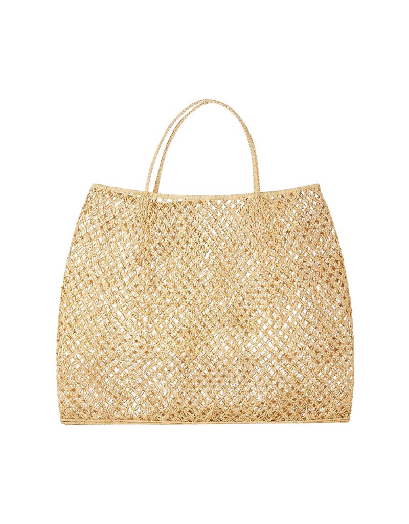 FloraBella Baie Natural Crochet Raffia Tote