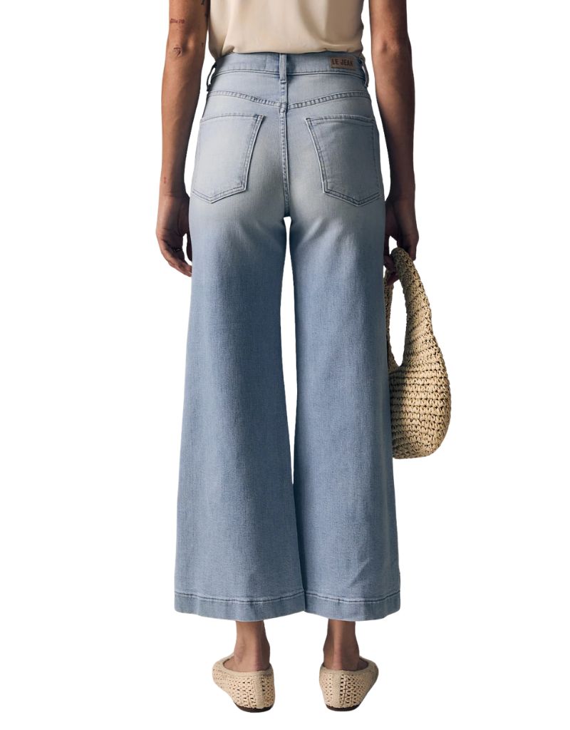 Georgia Wideleg Ankle High Rise Blue Oasis