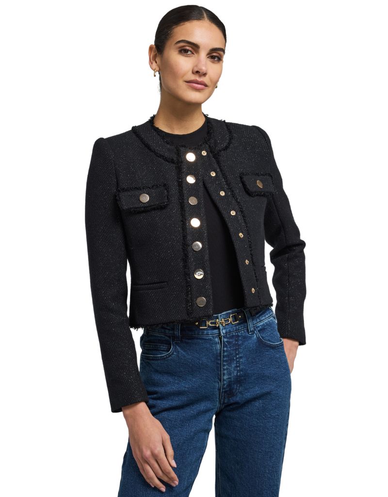 Generation Love Kennedi Tweed Jacket Black