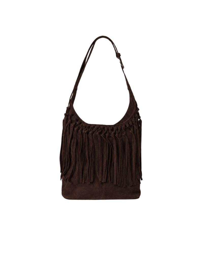 Harley Fringe Tote Chocolate