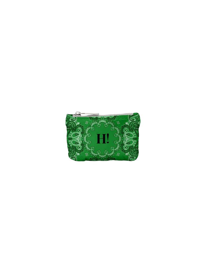 Hi Love Travel Card Pouch Green Bandana