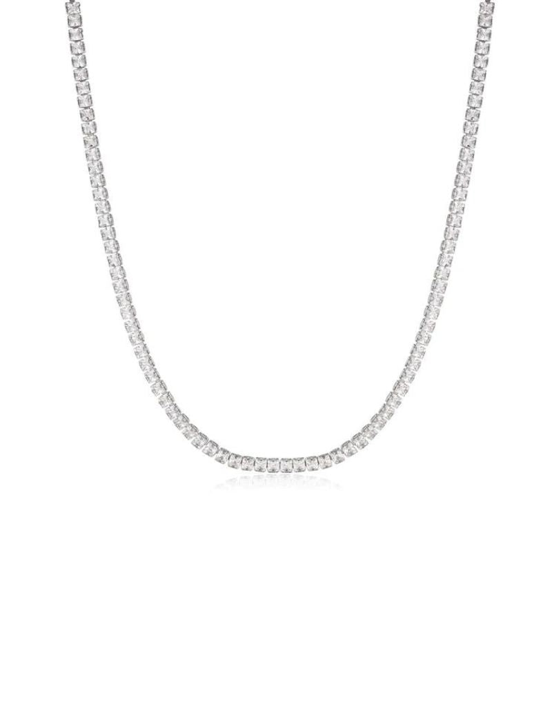 I Am More Jewels N70690-BRSIL CZ Tennis Choker Silver