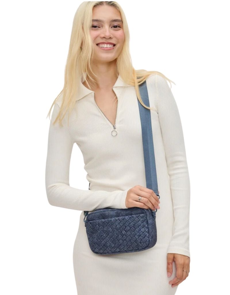 Inspiration Woven Neoprene Crossbody Dark Denim