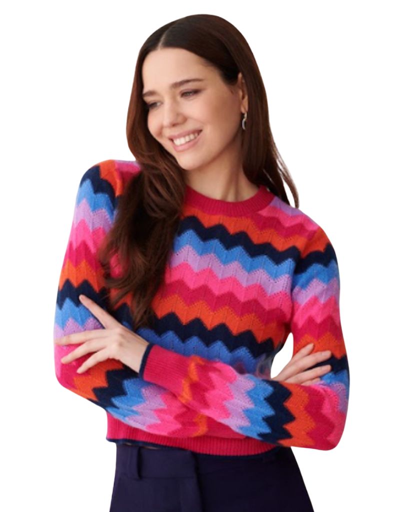 &Isla Ella Chevron Striped Crew Lipstick Multi