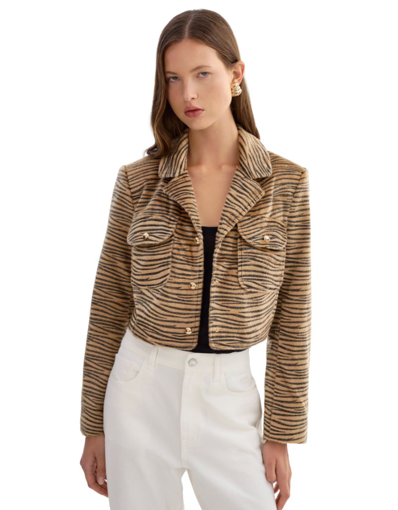 Jaylee Tiger Print Jacket