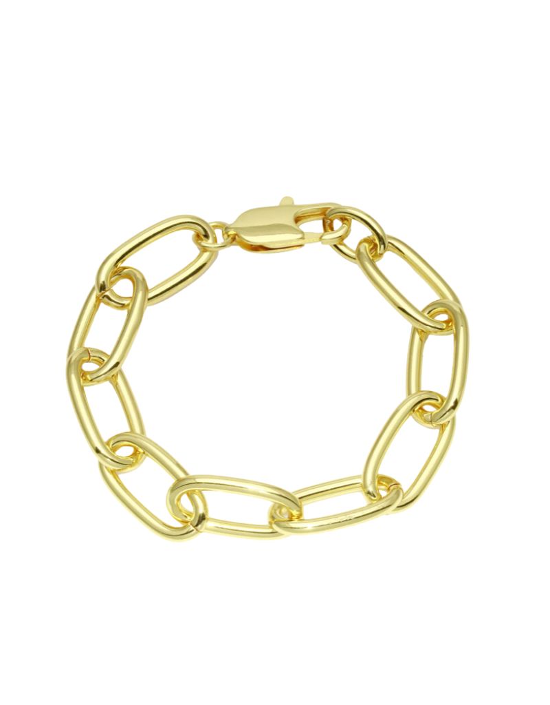 JTG Jewelry Chunky Link Round Chain Bracelet Gold
