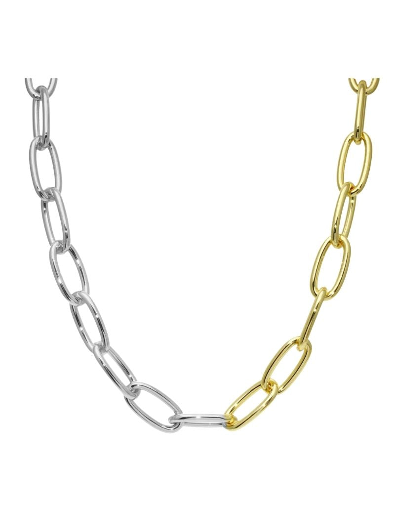 JTG Jewelry Chunky Two Tone Link Round Chain