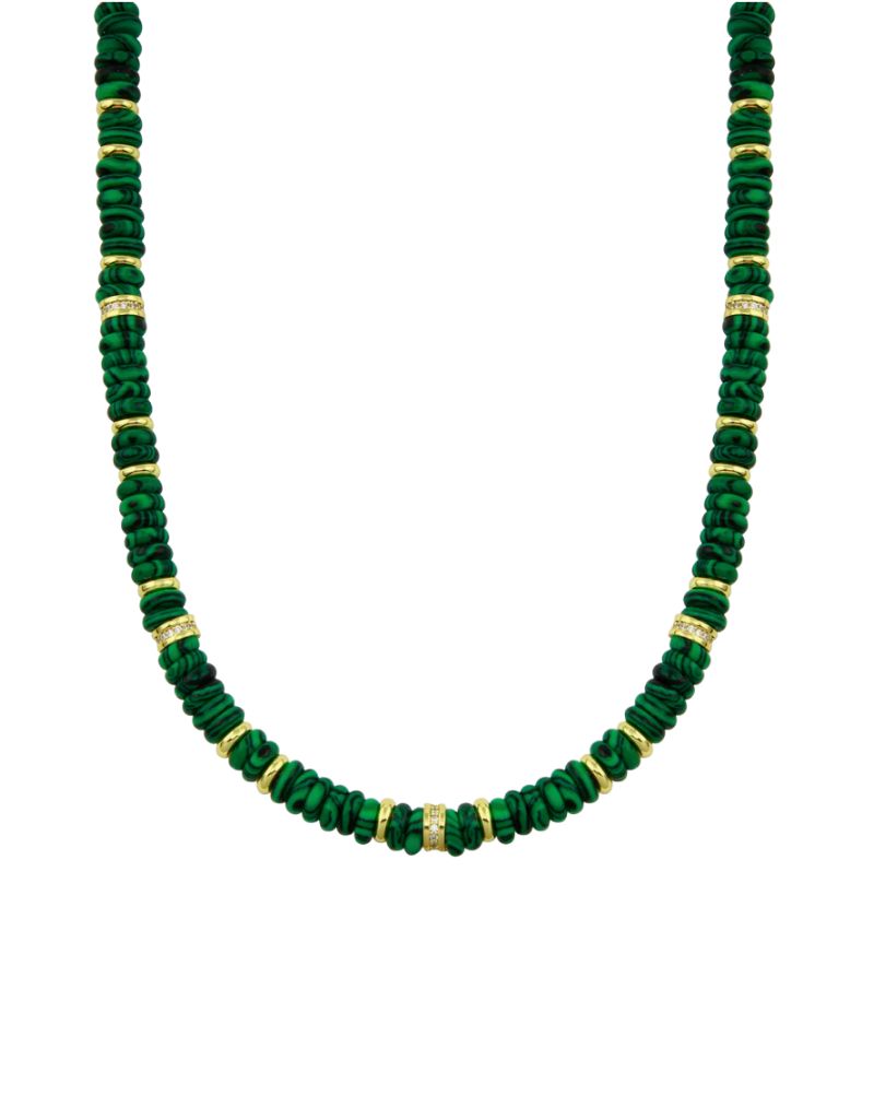 JTG Jewelry Color Pukka Gold Necklace Emerald