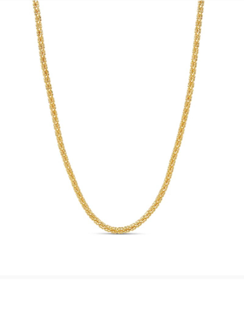 JTG Jewelry Cubic Diamond Cut Necklace Gold