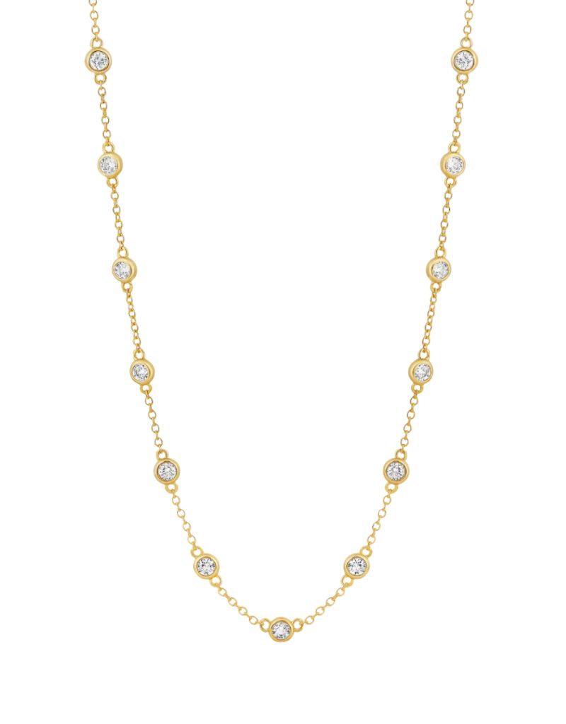 JTG Jewelry DBY Strand Necklace Gold 16"