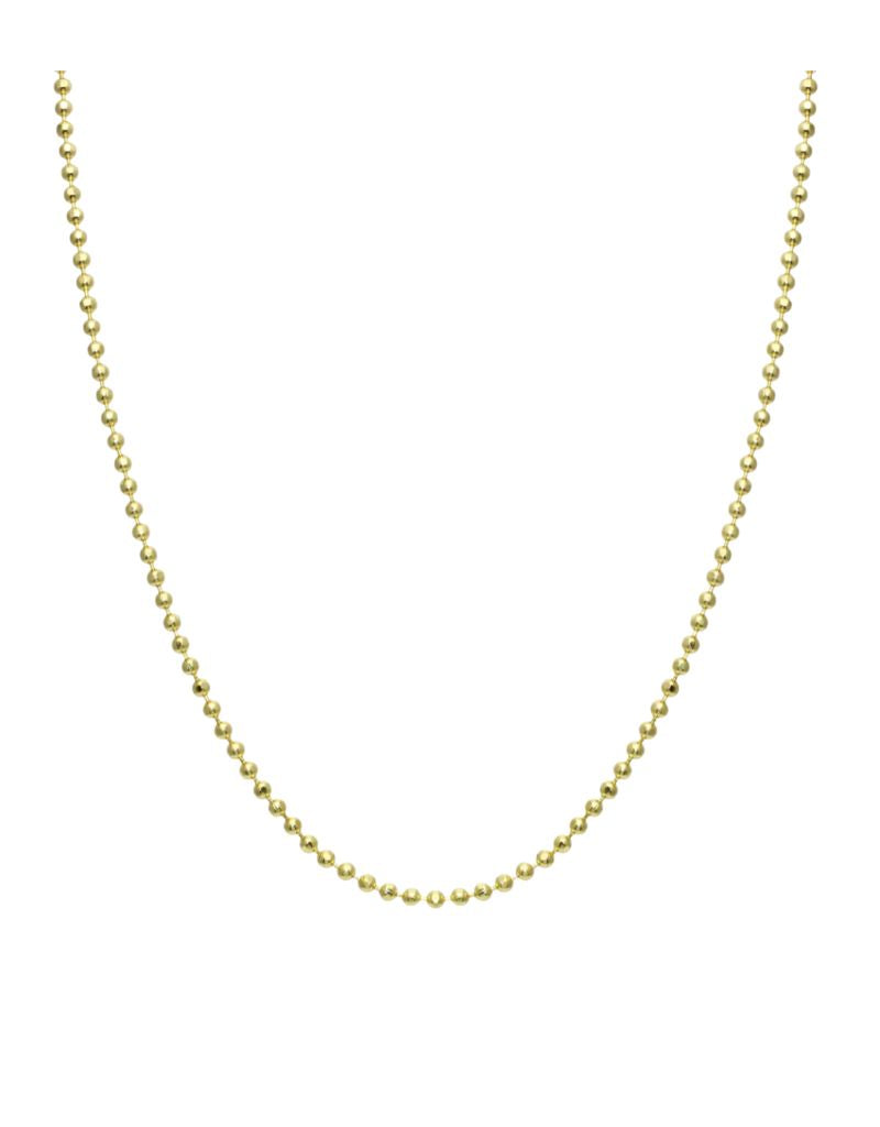 JTG Jewelry Diamond Cut Ball Chain Necklace Gold
