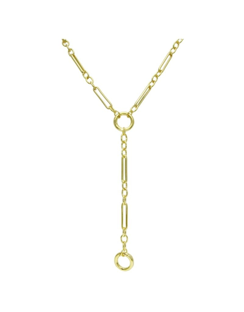 JTG Jewelry Fancy Link Push Clasp Lariat Gold