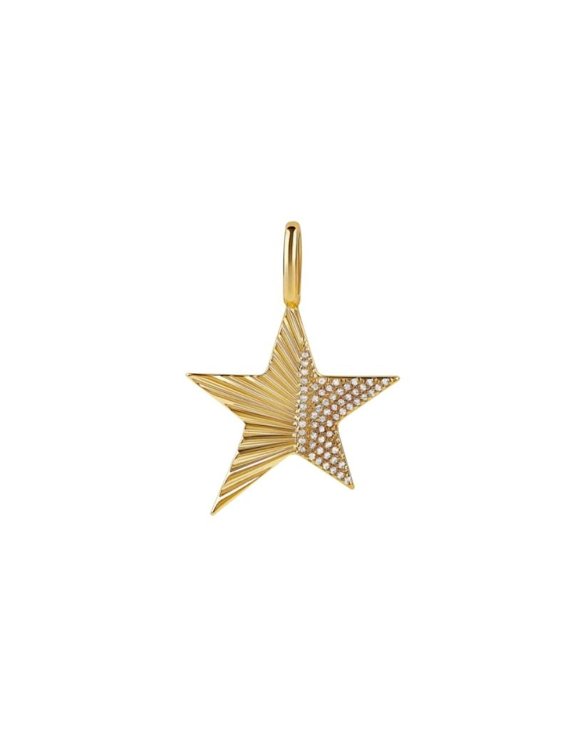JTG Jewelry Half Fluted Star Charm