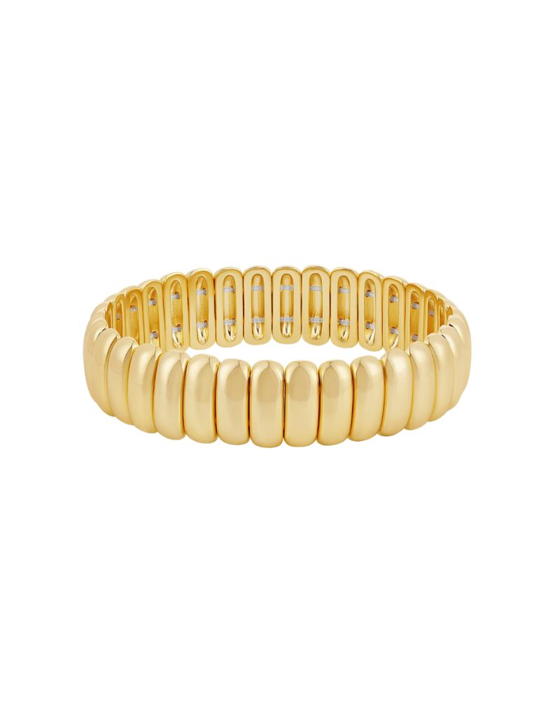 JTG Jewelry Luxe Tube Stretchy Bracelet Gold