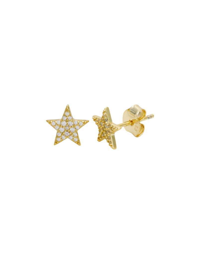 JTG Jewelry Mini Star Studs Gold
