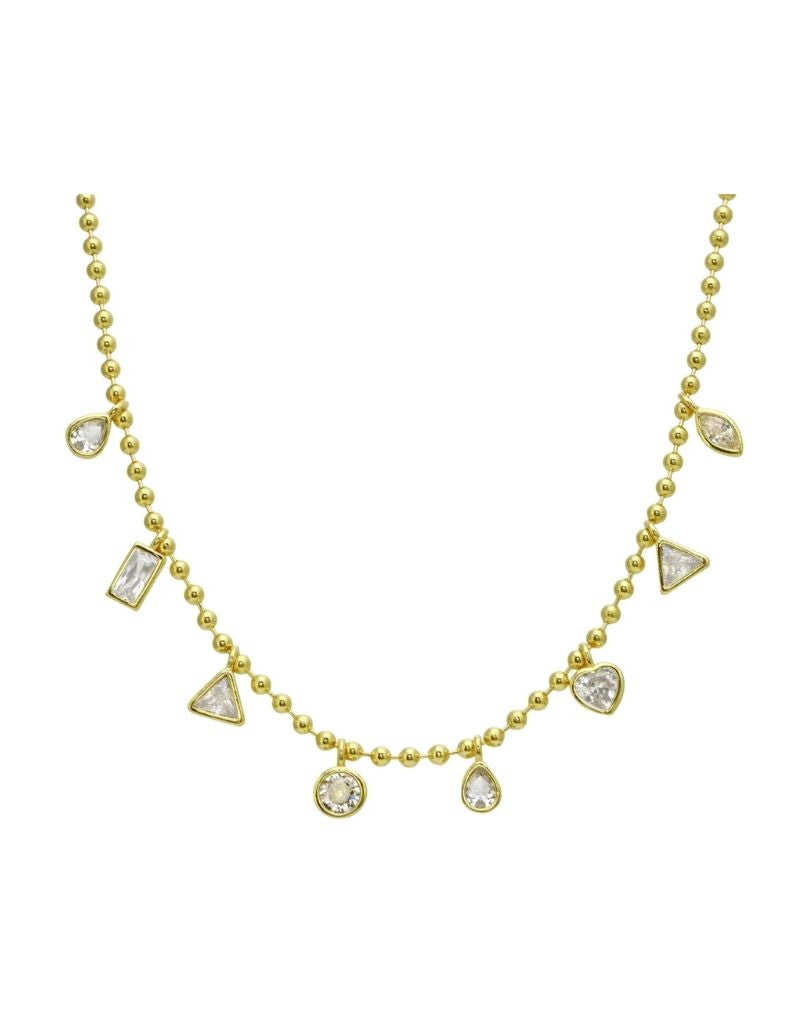 JTG Jewelry Multi Shape Bezel Toilet Necklace