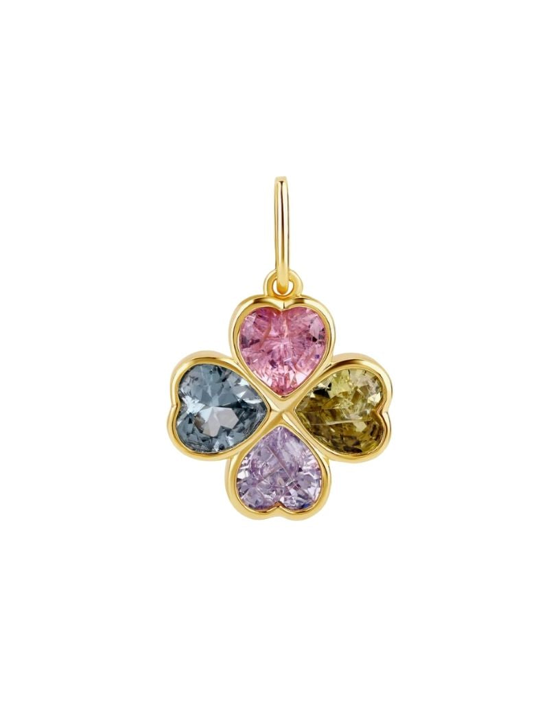 JTG Jewelry Sparkly Pastel Clover Charm