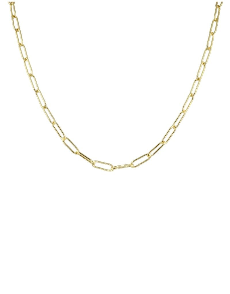 JTG Jewelry The Paperclip Chain Gold 16"
