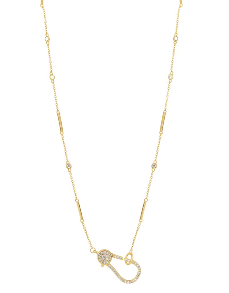 JTG Jewelry The Pavé Hook Bar Necklace
