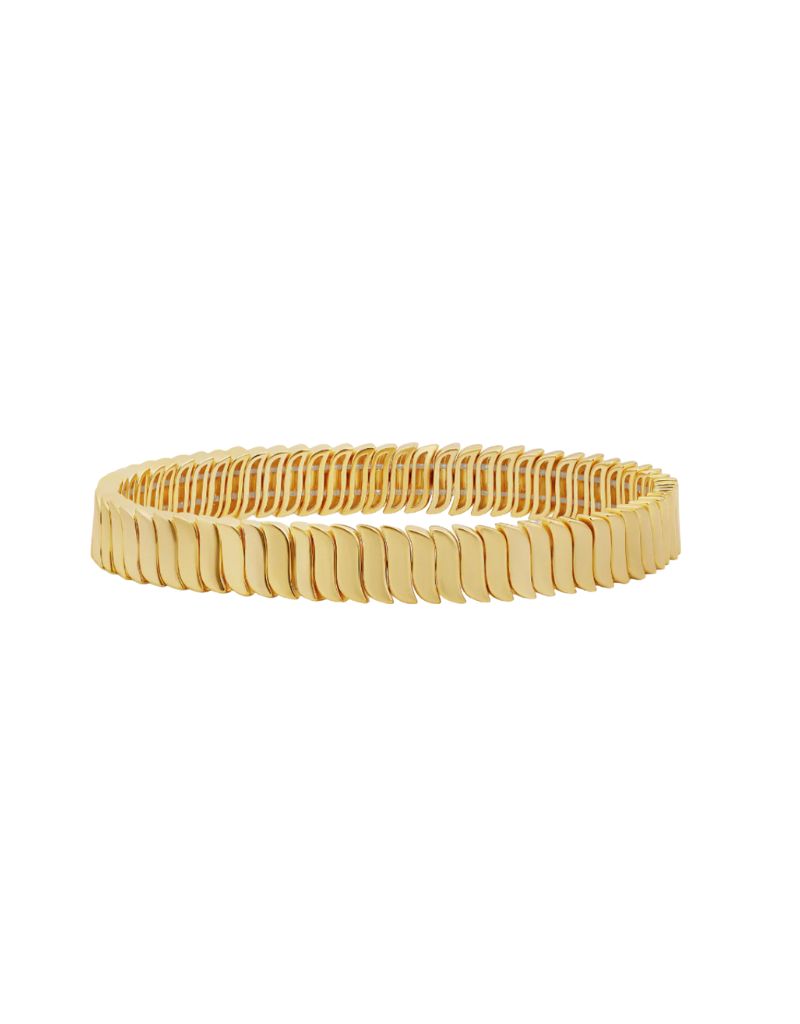JTG Jewelry The Wave Stretchy Bracelet Gold