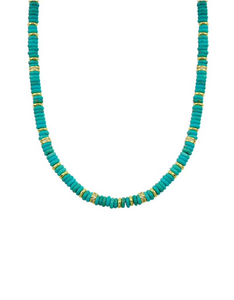 JTG Jewelry Turquoise Pukka Necklace
