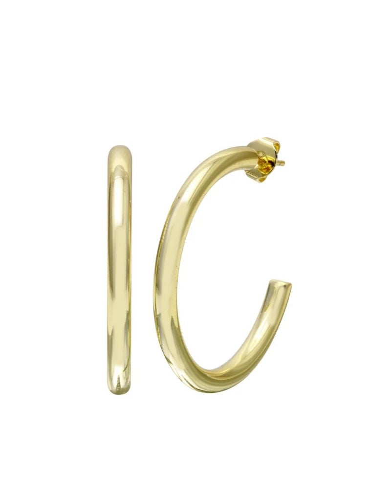 JTG Jewelry Your Thin Everyday Hoops Big Gold