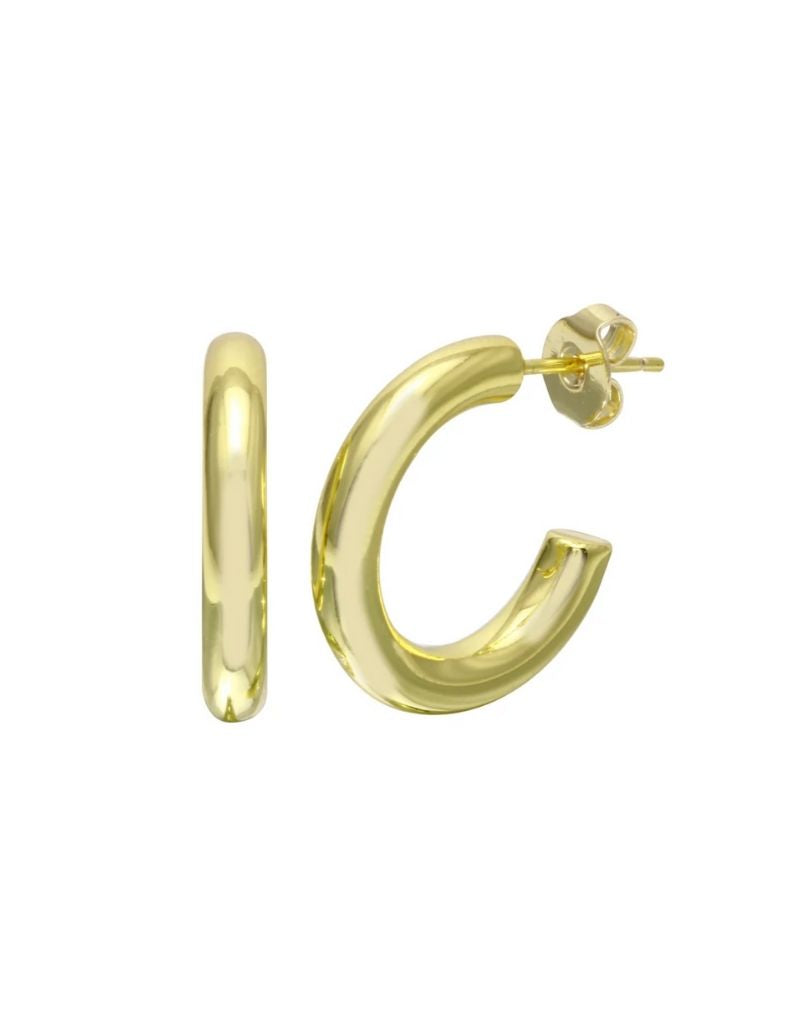 JTG Jewelry Your Thin Everyday Hoops Small Gold